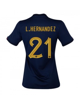 Frankrike Lucas Hernandez #21 Replika Hemmakläder Dam VM 2022 Kortärmad